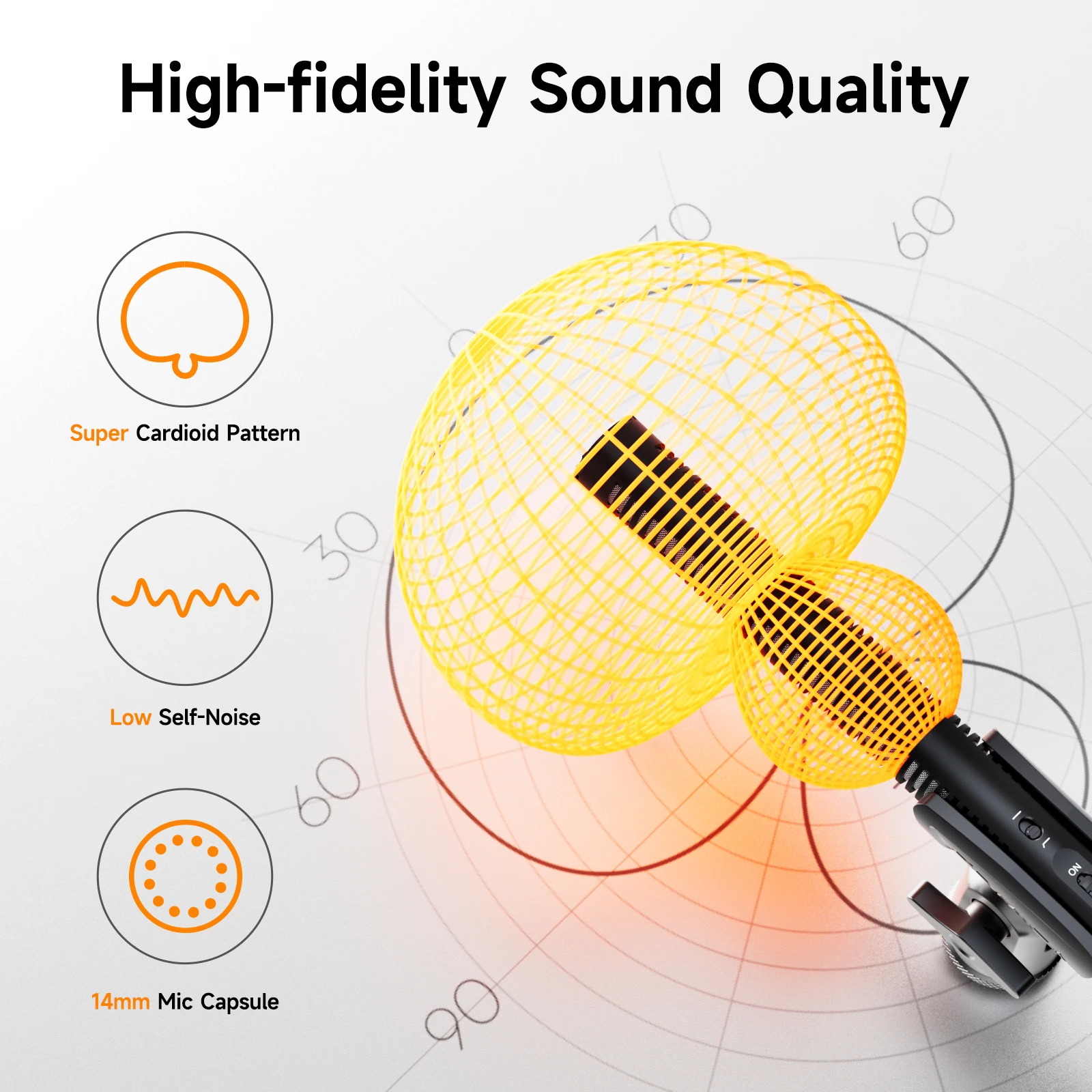 COMICA VP3 Super Cardioid XLR Professional Shotgun Mic for Live Video Shooting, Filmmaking Support Dual Power Microphone