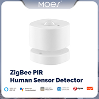 MOES ZigBee PIR Motion Sensor，Human Body Sensing Device，Alarm Device For Intelligent Home Linkage, Remote Control By Tuya App