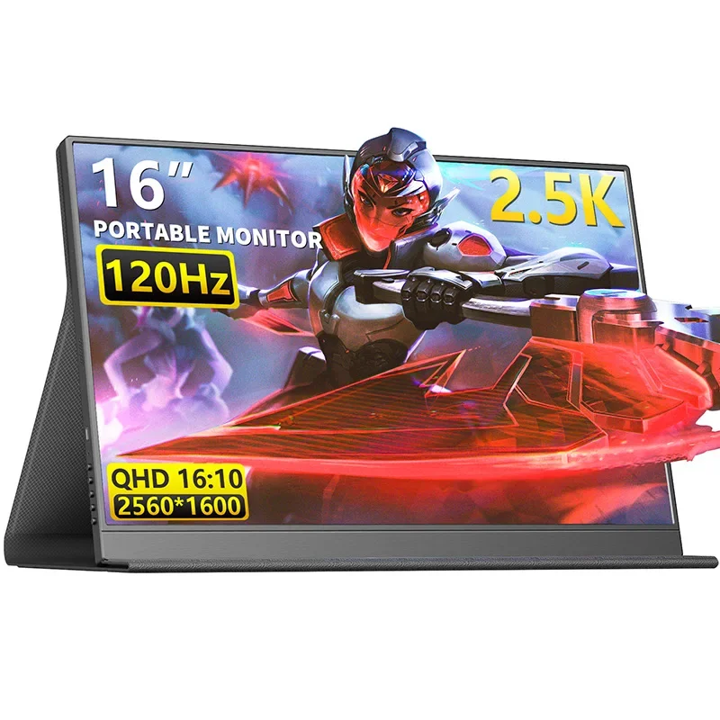 

16Inch 2.5K 120Hz Portable Monitor Gaming Display 2560*1600 HDR 100%sRGB USB C HDMI For Swtich PS5 Smartphone Game PC Computer