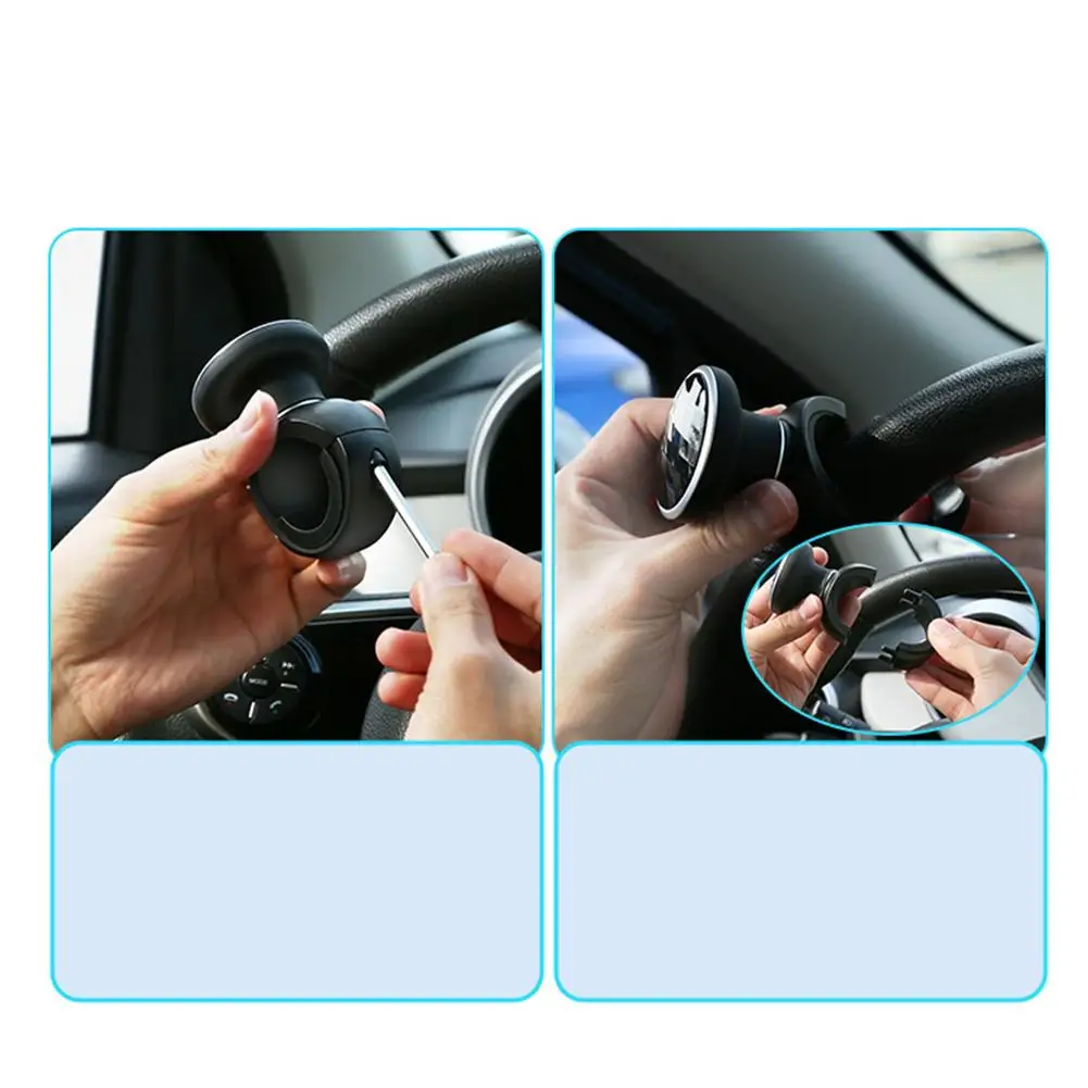 Araba Direksiyon Topuzu Spinner 360 Derece Dönme Direksiyon Yardım Topu 7*5*5 cm Araba Direksiyon Yardım Topu + 1 * Anahtar