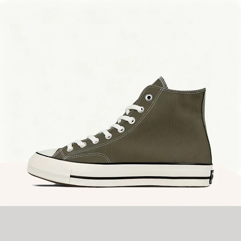 Converse 1970s First String Chuck Taylor Unisex Olive Green High-Top Sneakers –Comfortable Versatile Canvas&Durable Sole 162052C