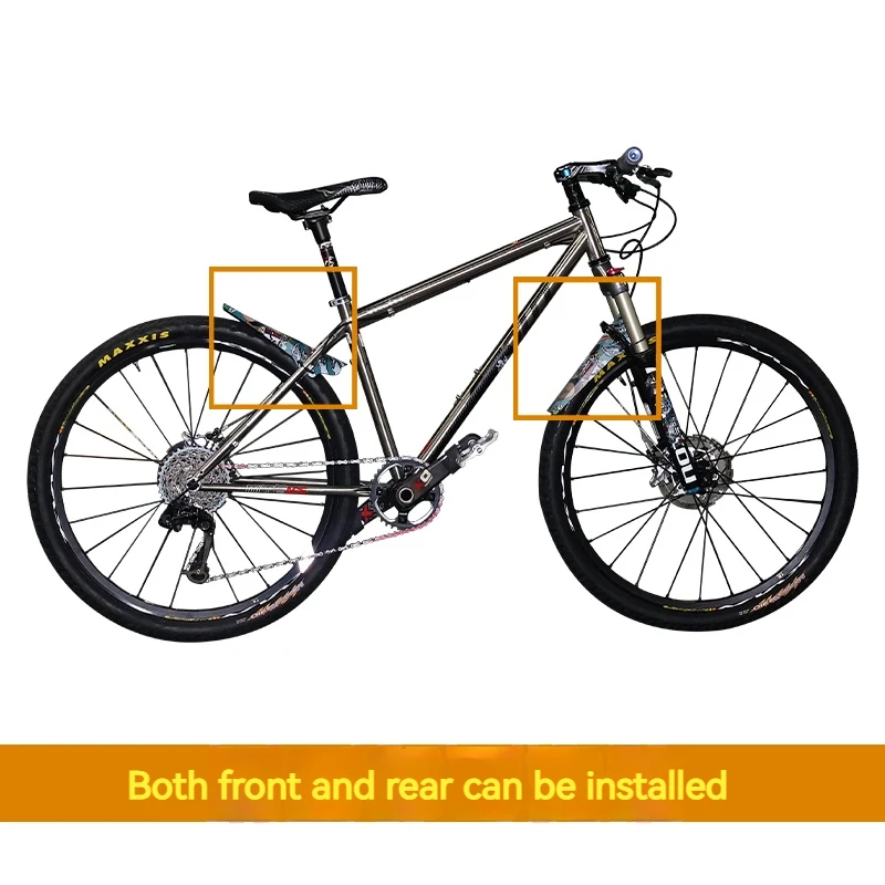 ENLEE Mountain Bike Fender Personalized Carbon Fiber Pattern Color DH Downhill Mountain Bike Saddle Fender Universal image 4