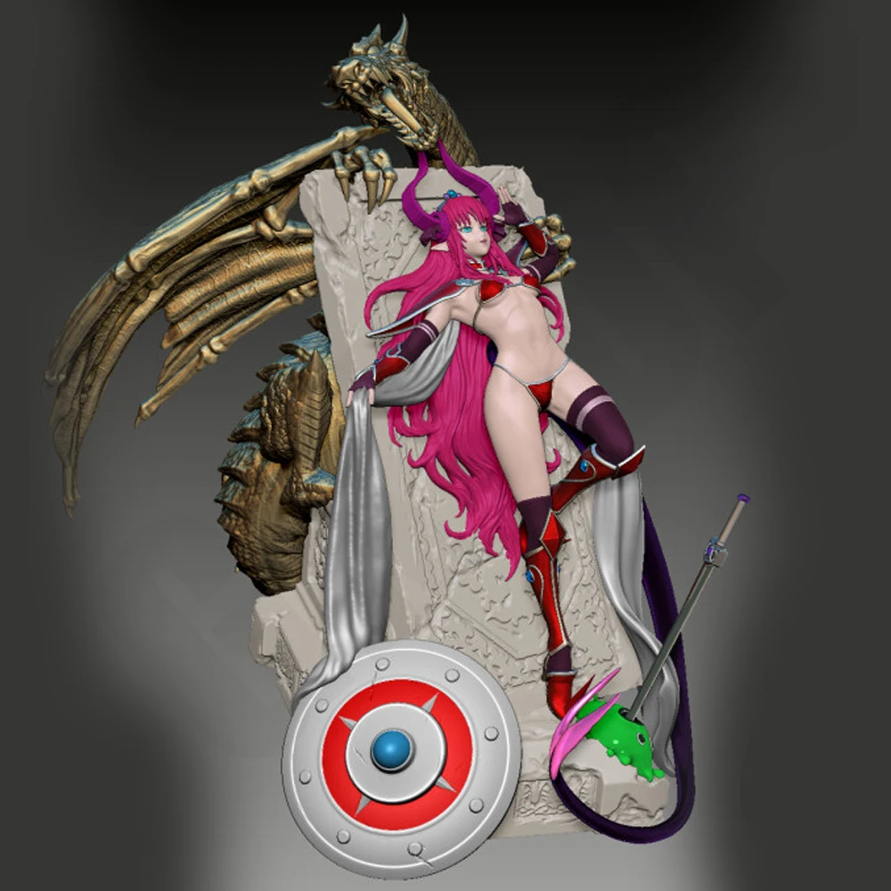 

1/24 Sexy Elizabeth Bathory Resin Figurine Toy Unpainted GK Doll Unassembled 3D Print Assembly Miniature Reduction Statue Toy