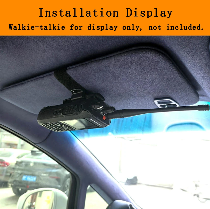 Walkie-Talkie-Halterung für die Sonnenblende im Auto, multifunktionale Schnellverschluss-Halterung mit verstellbarem Gurt, Halterung für Mikrofon. – Detail 11