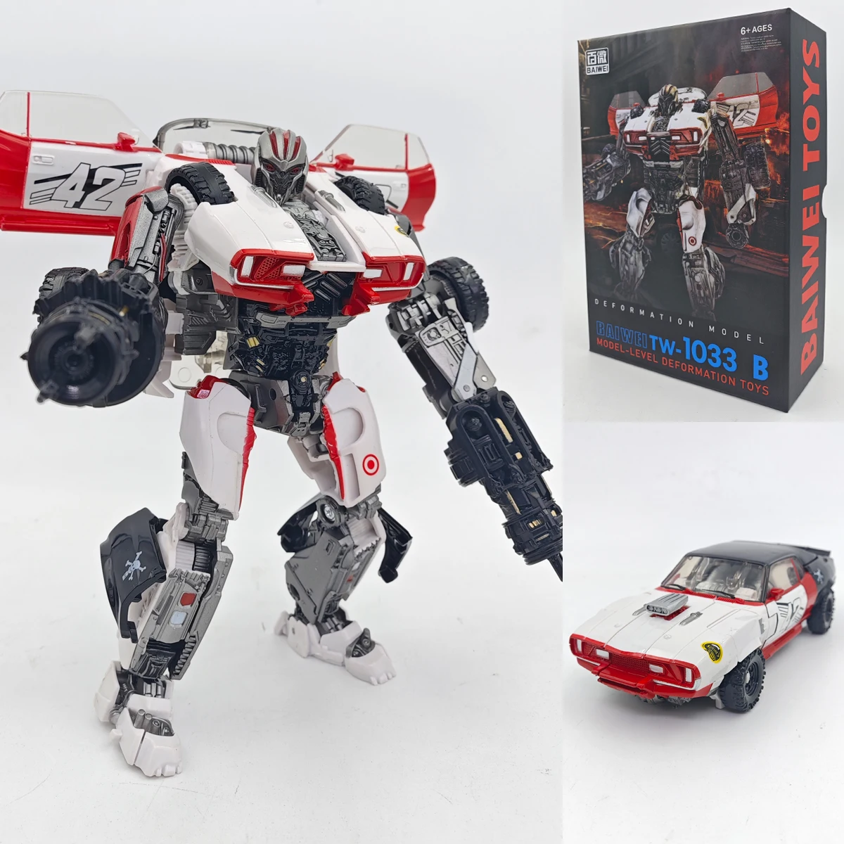 

BAIWEI Transformation TW1033B 15.5cm TW-1033B White Version Dropkick KO SS46 OVERSIZE Action Figure Toy Collection