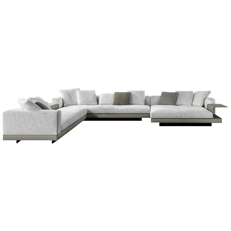 

tr-Connery Italian Minimalist Designer Large Suspended Corner Sofa Sectional Set for Living Room and Villa Flat Combination&