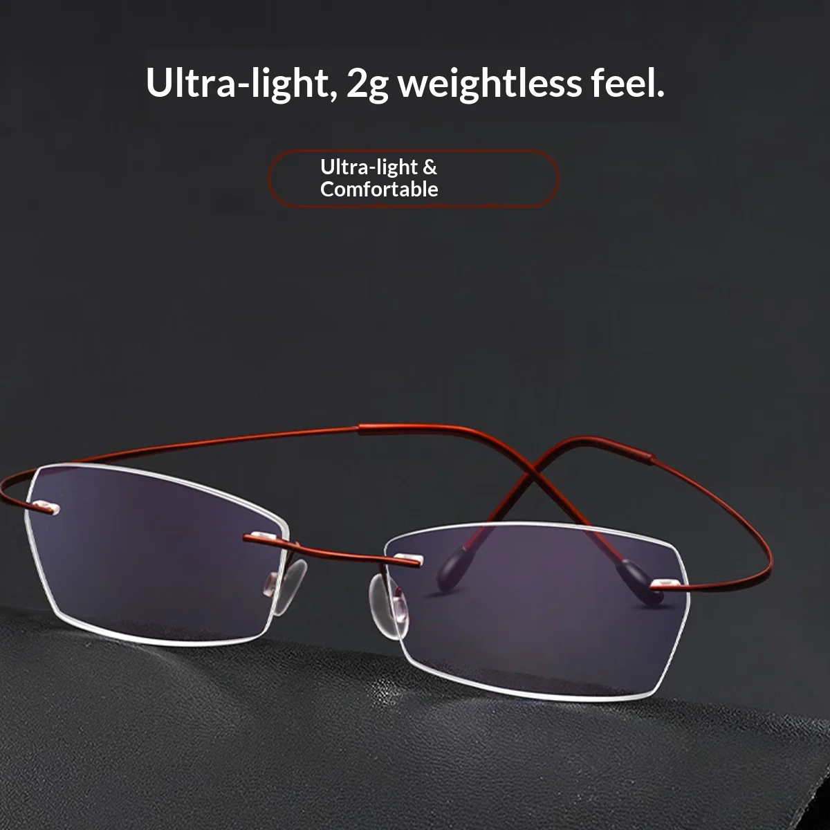 

FYTOO 2 г Сверхлегкая оправа для очков без оправы 2 цвета без рецепта Комфортные повседневные повседневные модные очки WB2362