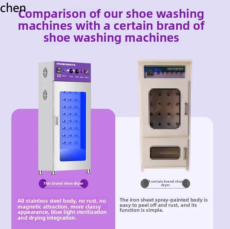 متجر غسيل الأحذية المنظف الجاف HTT مجموعة كاملة من ماكينة غسل الأحذية الأوتوماتيكية الكبيرة الخاصة ماكينة تجفيف الأحذية شبه الأوتوماتيكية