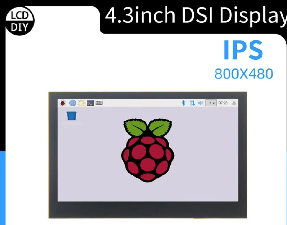 4.3inch or  5inch IPS Touch MIPI DSI  LCD For Radioberry V2.0 Software Defined Radio Devices Raspberry