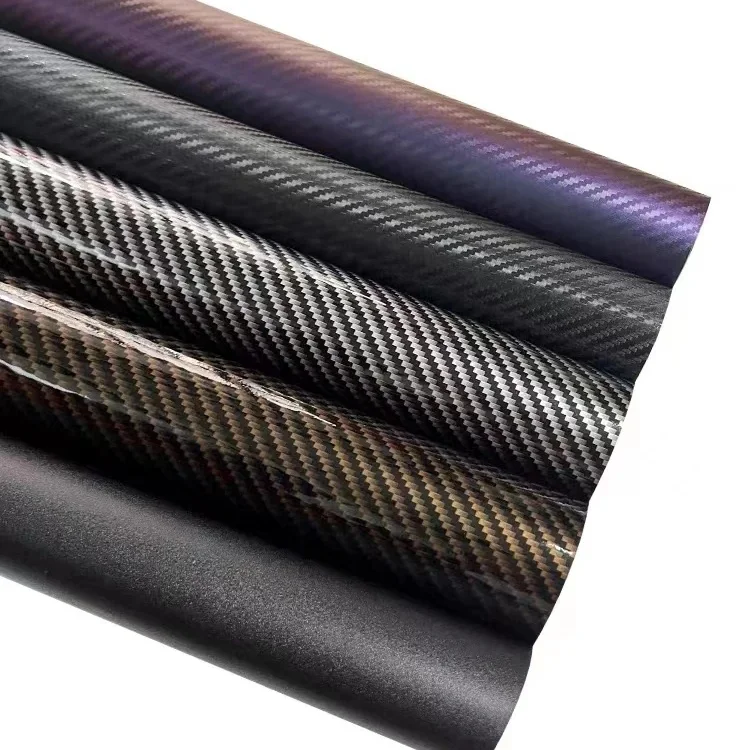 Automotive koolstofvezelfilm zwart interieur middenconsole sticker carrosserie dak matte motorfiets kleurverandering film