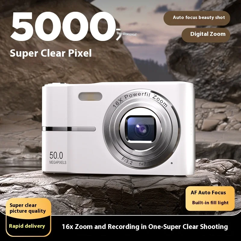 

2024 New Ccd High-Definition 4k Pixel Digital Camera For Students Mini Card Machine Home Shooting Camera Vlog Life Record