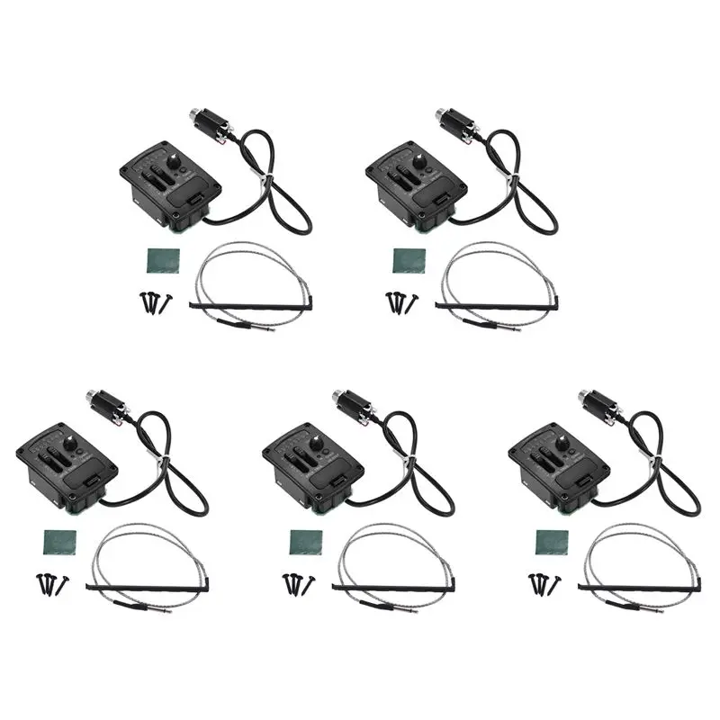 ABYB 5X Uk-300T Ukulele Piezo Pickup Preamp 2-Band Eq Equalizer Ukelele Pickups Tuner System