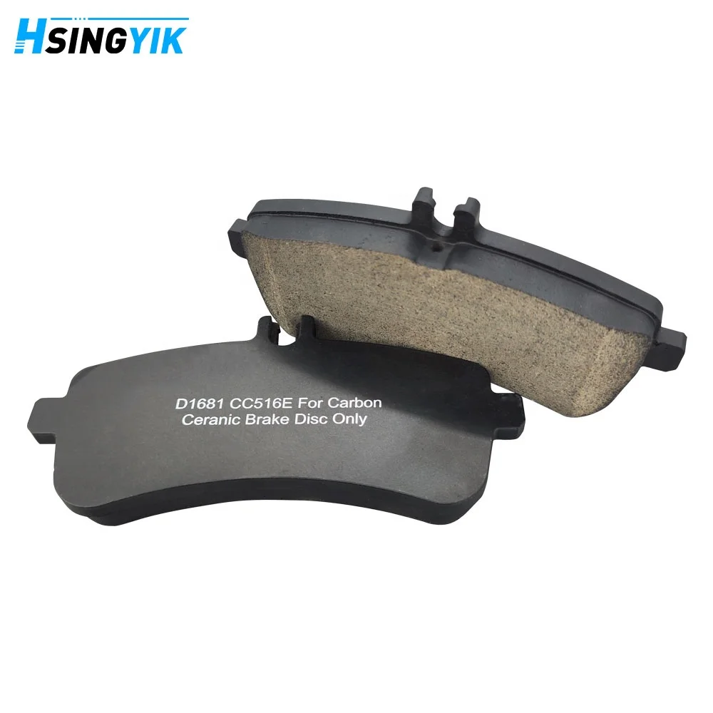 Hsingyik D1681 A0004203202 0004203700 S600 S500 S63 AMG GTS C63 AMG Rear Brake Pad for Carbon Ceramic Brake Disc Rotor
