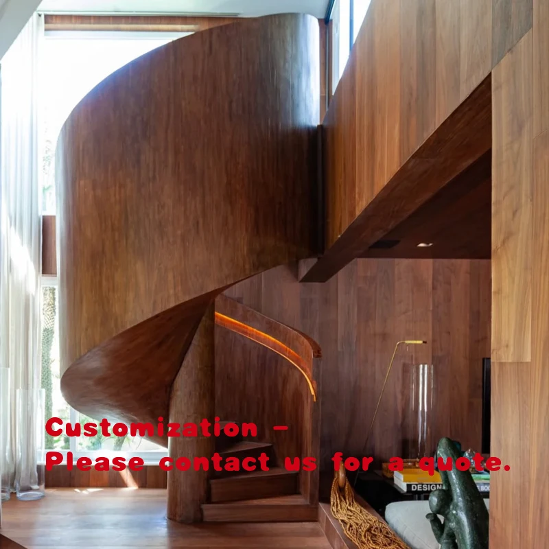 custom.Luxury Interior Side Plate Staircase with Precision Fabrication and Elegant Form