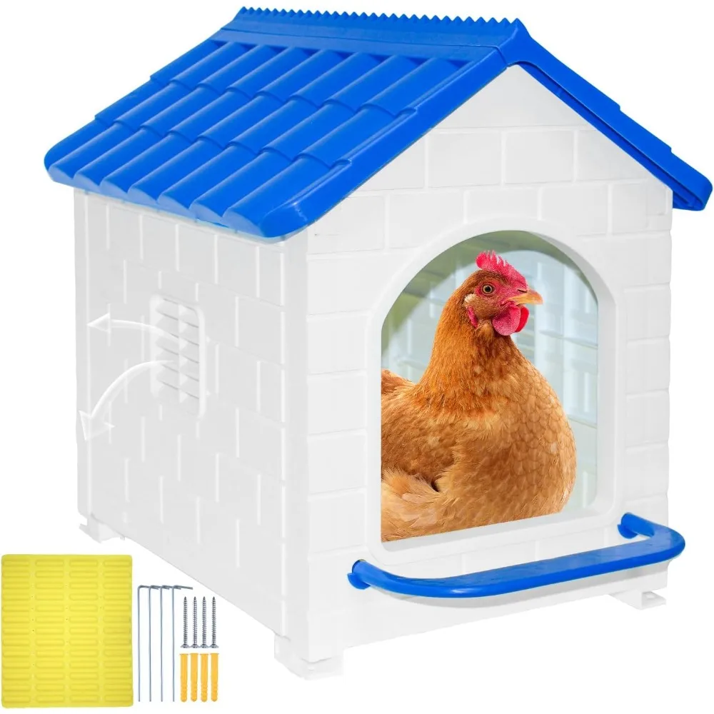 

Водонепроницаемый пластиковый ящик для гнездования курицы для курей, уток, кроликов, настенный и напольный ящик для гнезда для птицы, синий