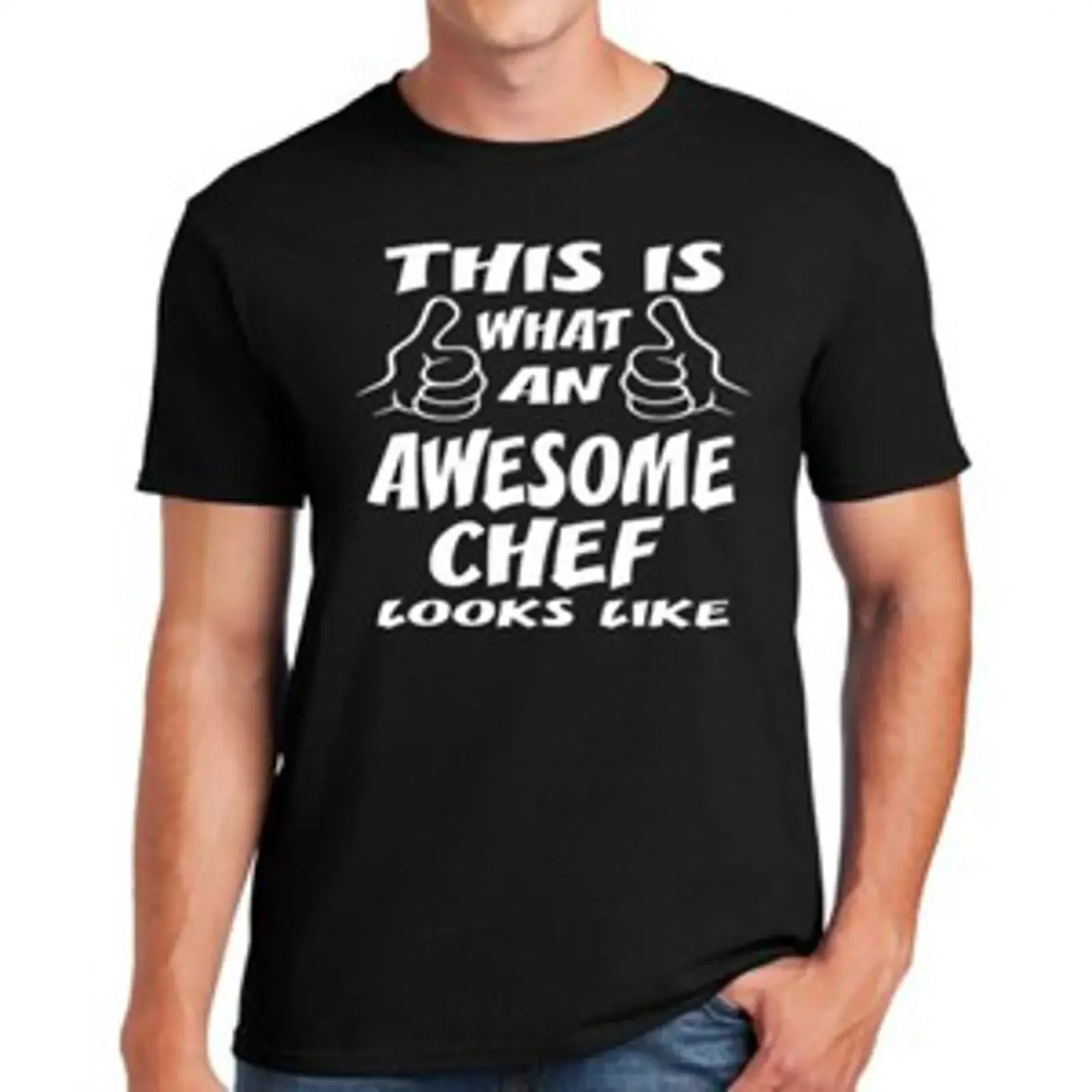 So sieht ein fantastischer Koch aus T-Shirt Herren Lustig Kochen Barbeque Top Vintage Washed Stretched Fashion Homme