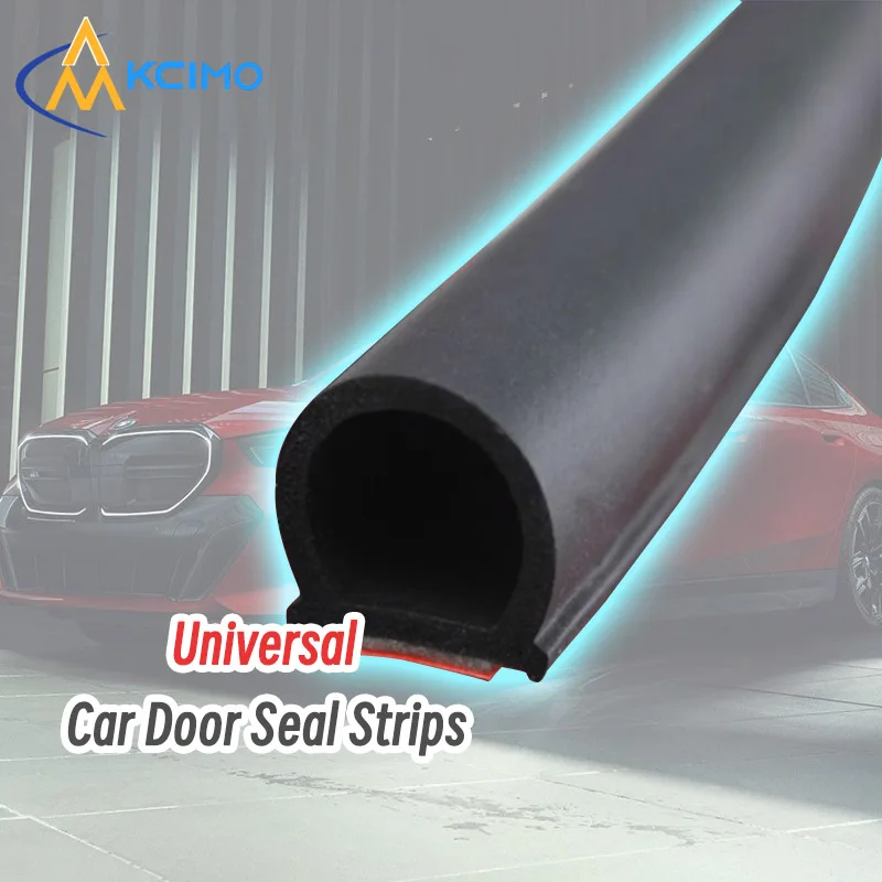 Kcimo Universal Car Rubber D Type Door Hood Trunk Seal Strip Noise Insulation Weatherproof Sealing Trim for Auto Window Gaps