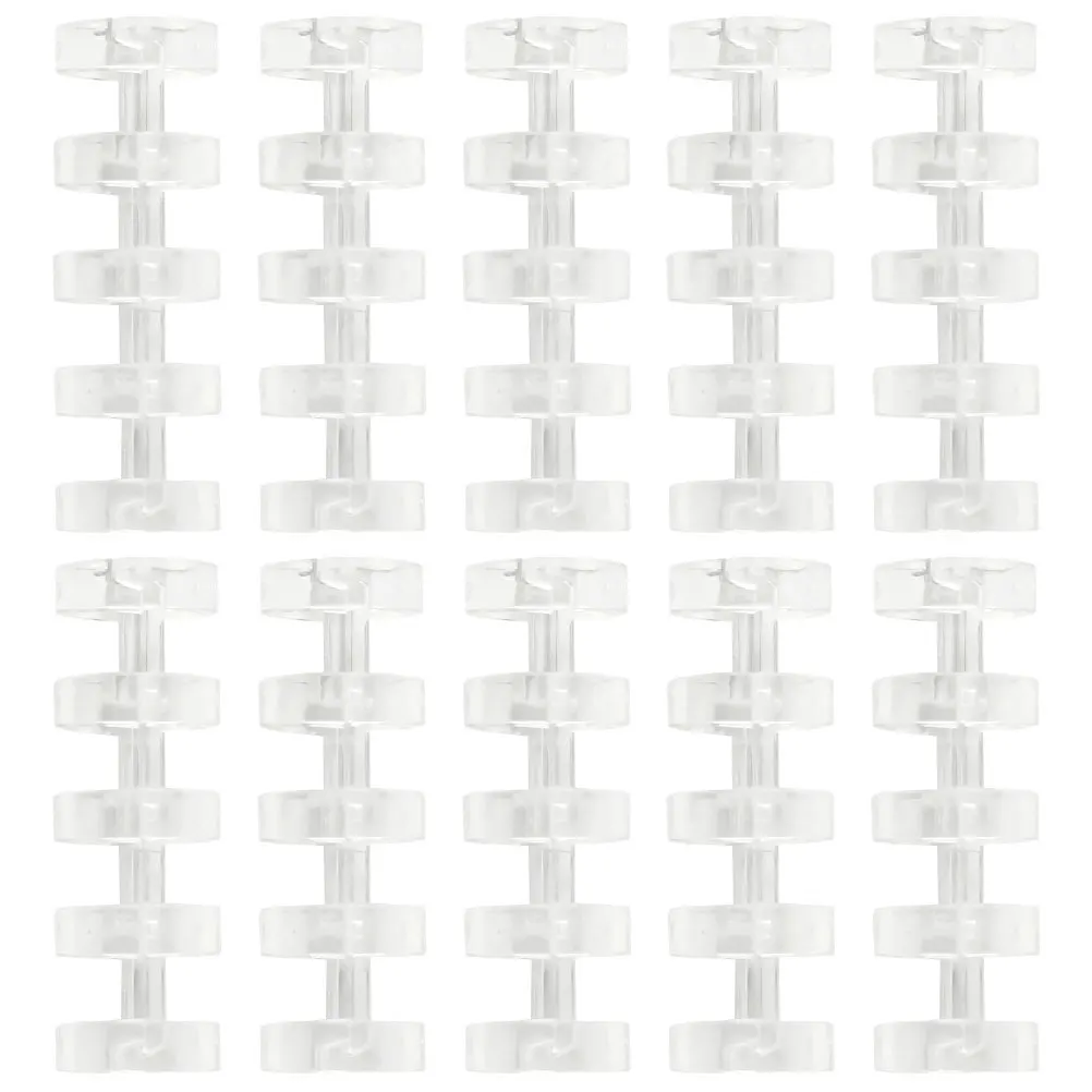 20 قطعة من مجلدات أوراق الشجر السائبة، مجزأة من البلاستيك، سطح أملس، مشبك ملف عملي للاستخدام اليومي #4