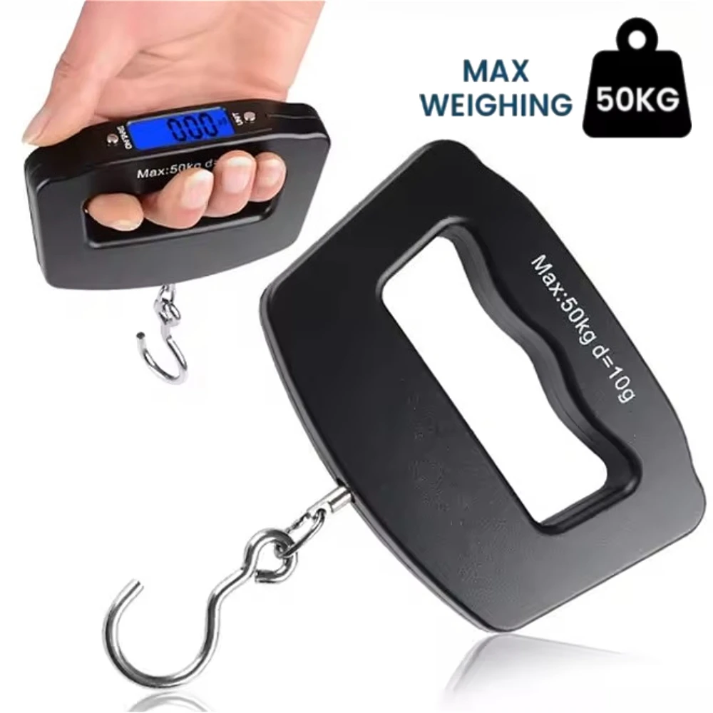 Mini Digital Scale Portable Electronic LCD Scale Luggage Weight Balance Suitcase Travel Bag Hanging Hook Electronic Scales 50kg