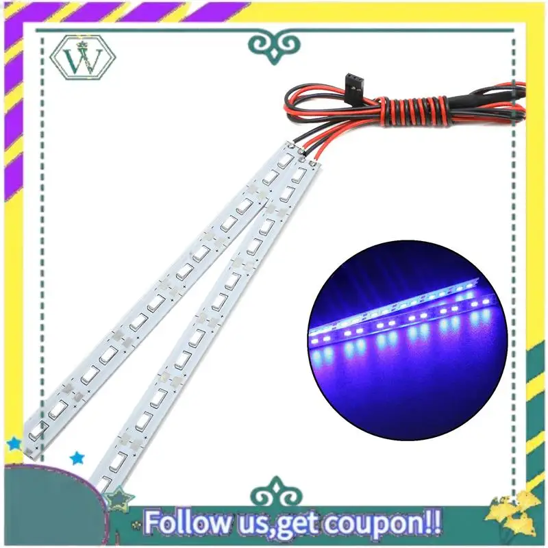 

NEW 24 LED Chassis Light Metal LED Strip 6V For 1/10 1/8 RC Car Crawler Buggy ,Blue Replacement Parts 1 PCS