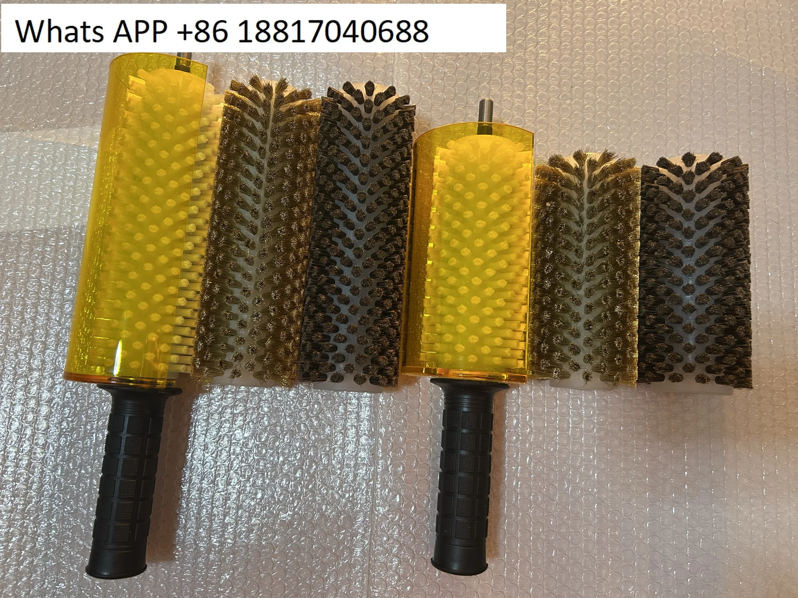 Snowboard wax removal brush set Veneer and double board maintenance Electric roller brush Horse hair  Steel wire  Nylon brush