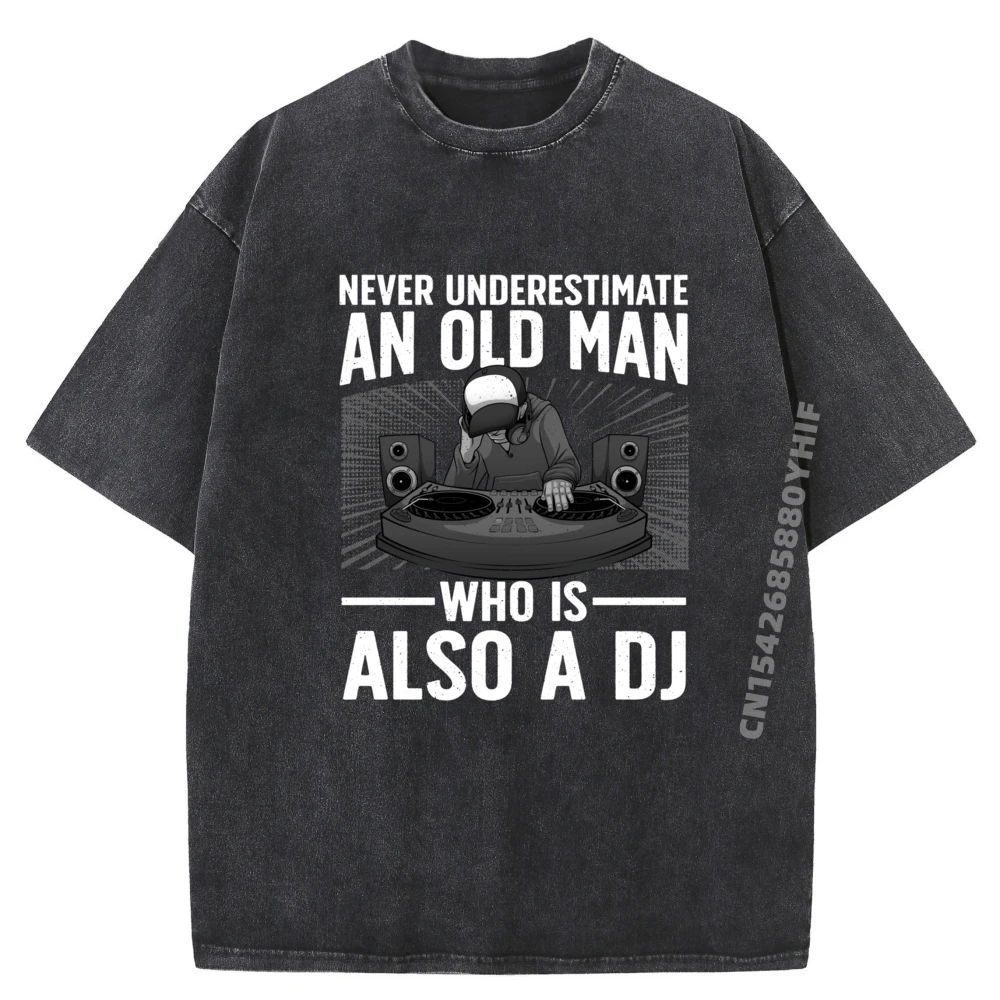 

Крутой DJ Art для дедушки, папы, DJ проигрывателя, музыкального диска, жокей, мужская корейская модная футболка, стираная рубашка для мужчин