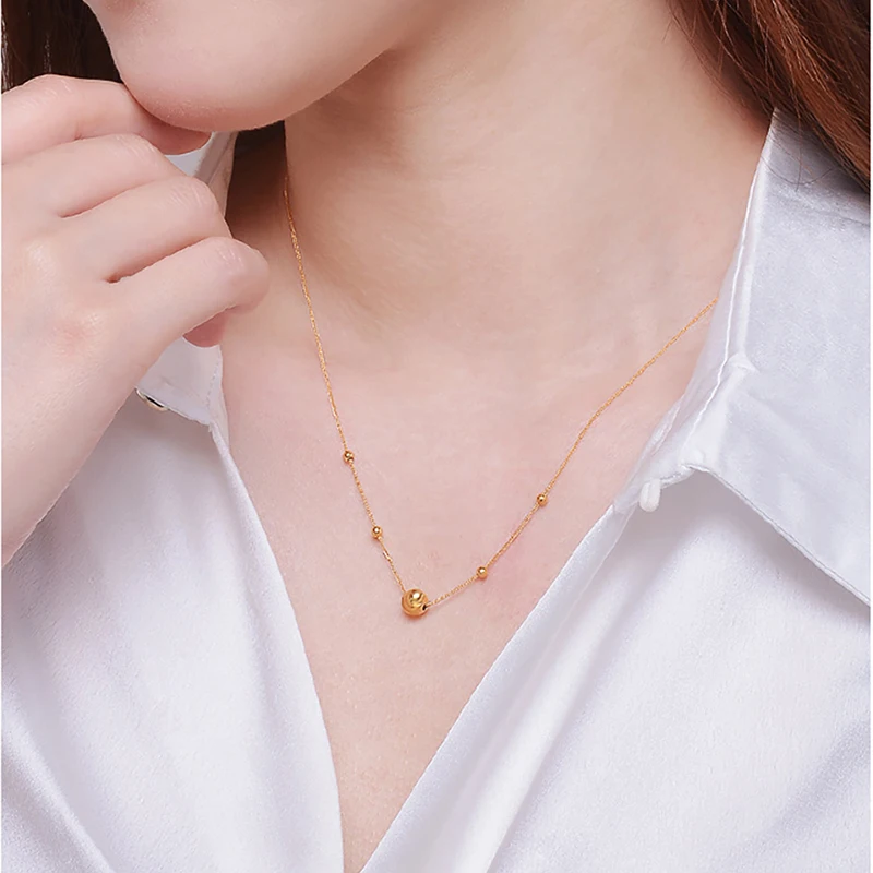 

Rael 18K Gold Chain Cat Eye Pendant Price Yellow Pure Gold Au750 Necklace Show coarseness Best Gift For Women x0016