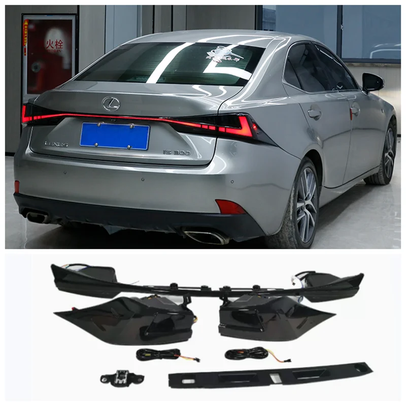 

For Lexus IS250 IS200 IS350 2013-2022 High Quality ABS Through Trunk Rear Lamp LED Turn Signal Width Light Tail Spoiler Assembly