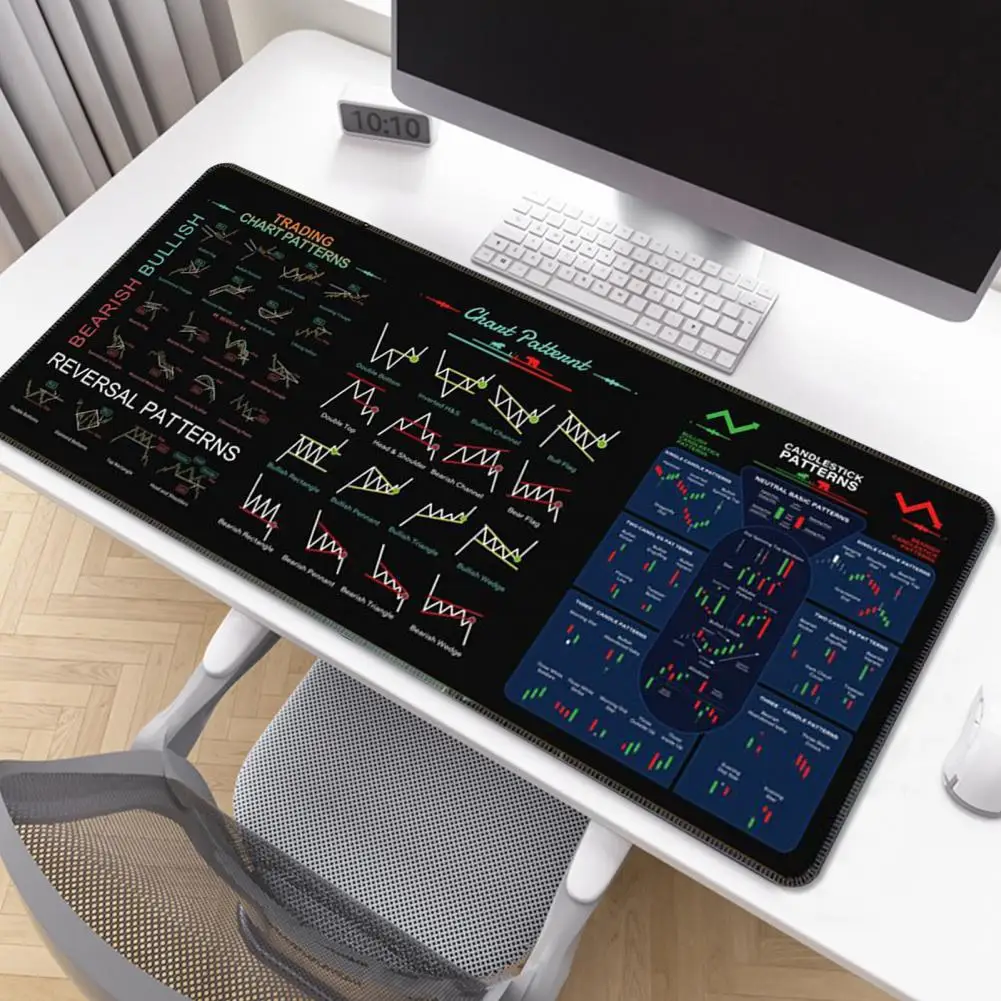 Tapis de souris de jeu Durable avec Base antidérapante, bord cousu pour clavier, tapis en caoutchouc pour joueurs et bureau