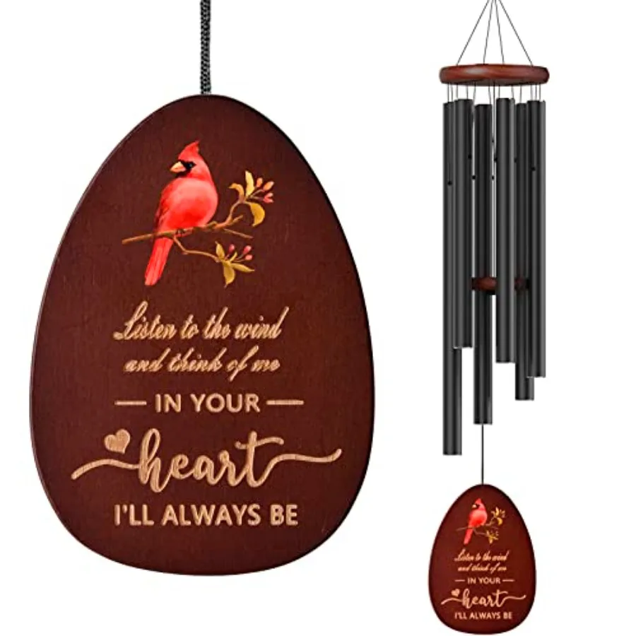 

Cardinal Wind Chimes in Memory of Loved One, Sympathy Wind Chimes Memorial Wind Chime for Loss of a Loved One Mother Father, Ca