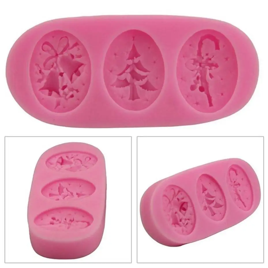 1 Pcs Christmas Tree Shape Silicone Cake Mold Fondant Soap Chocolate Candy Decorating Mould Fashion Baking Accessory Supplies