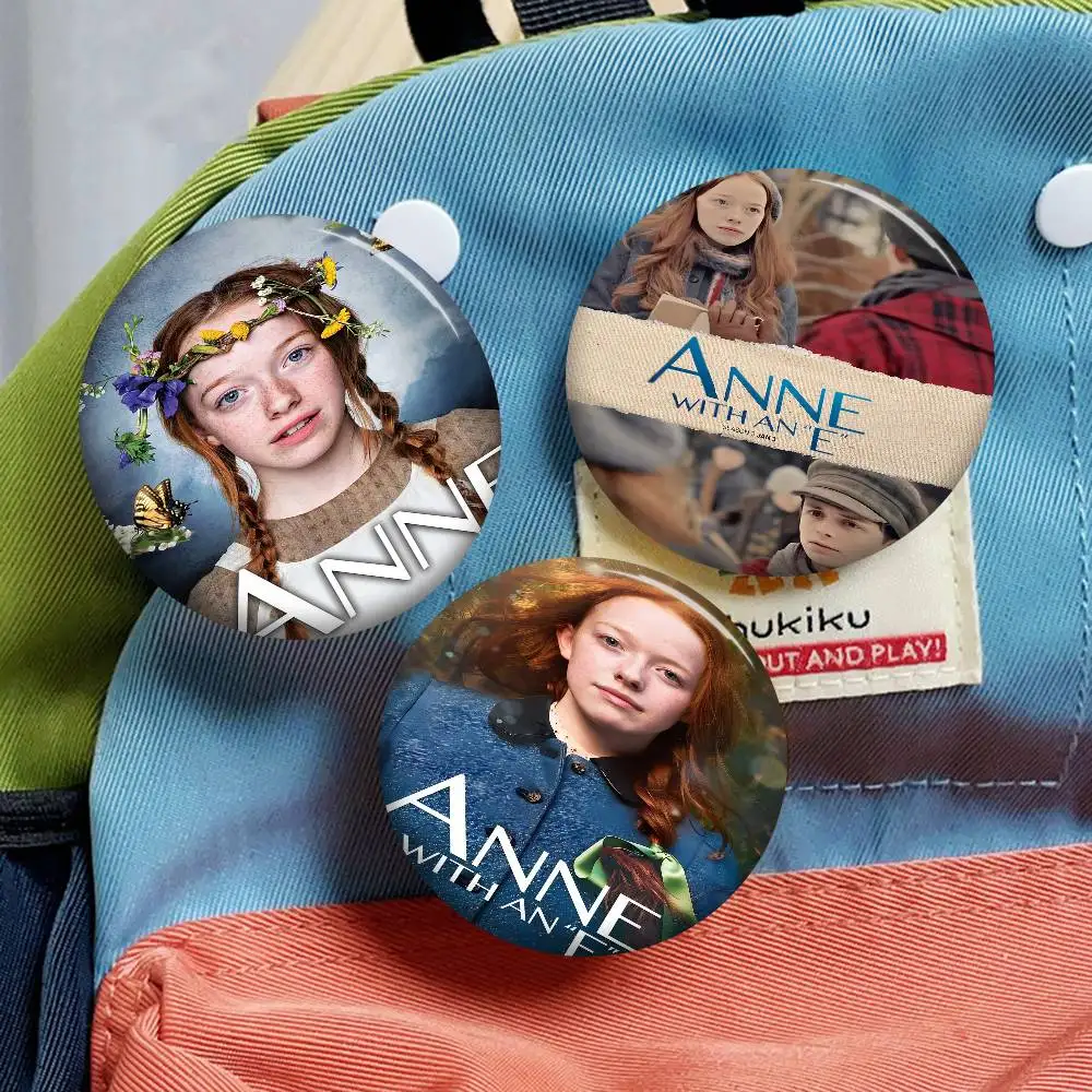 آن مع فيلم E دبوس زر ناعم قابل للتخصيص للنساء مجوهرات إبداعية شارة مضحكة قبعة لمحبي الرسوم المتحركة