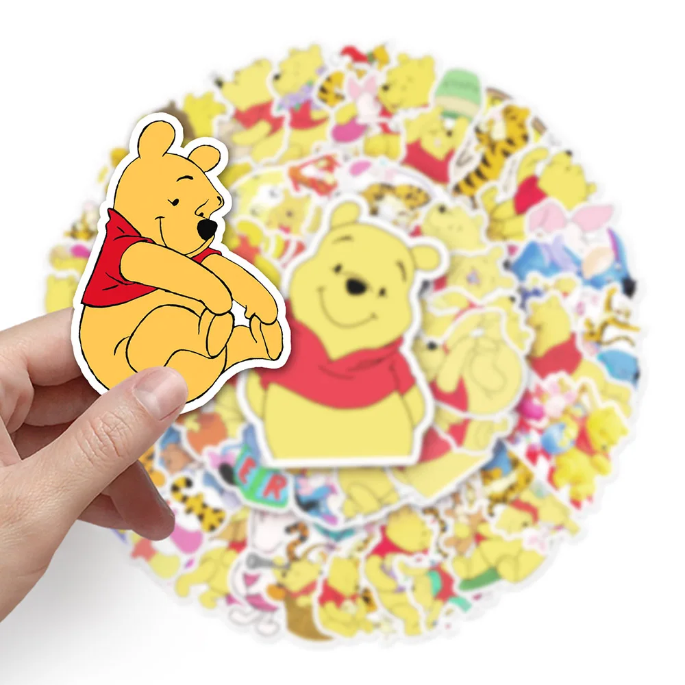 10/30/50pcs Cute Disney Winnie The Pooh Stickers Owl Eeyore Cartoon Decals DIY Laptop Skateboard Kawaii Anime Sticker for Kids