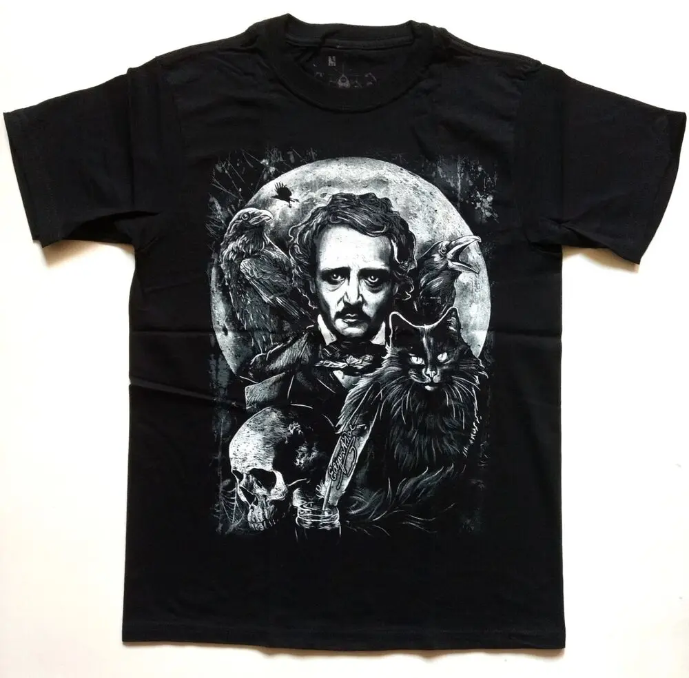 EDGAR ALLAN POE T-Shirt Gothic Writer Raven Annabel  Goth Dark  High Quality 100%Cotton Short Sleeve