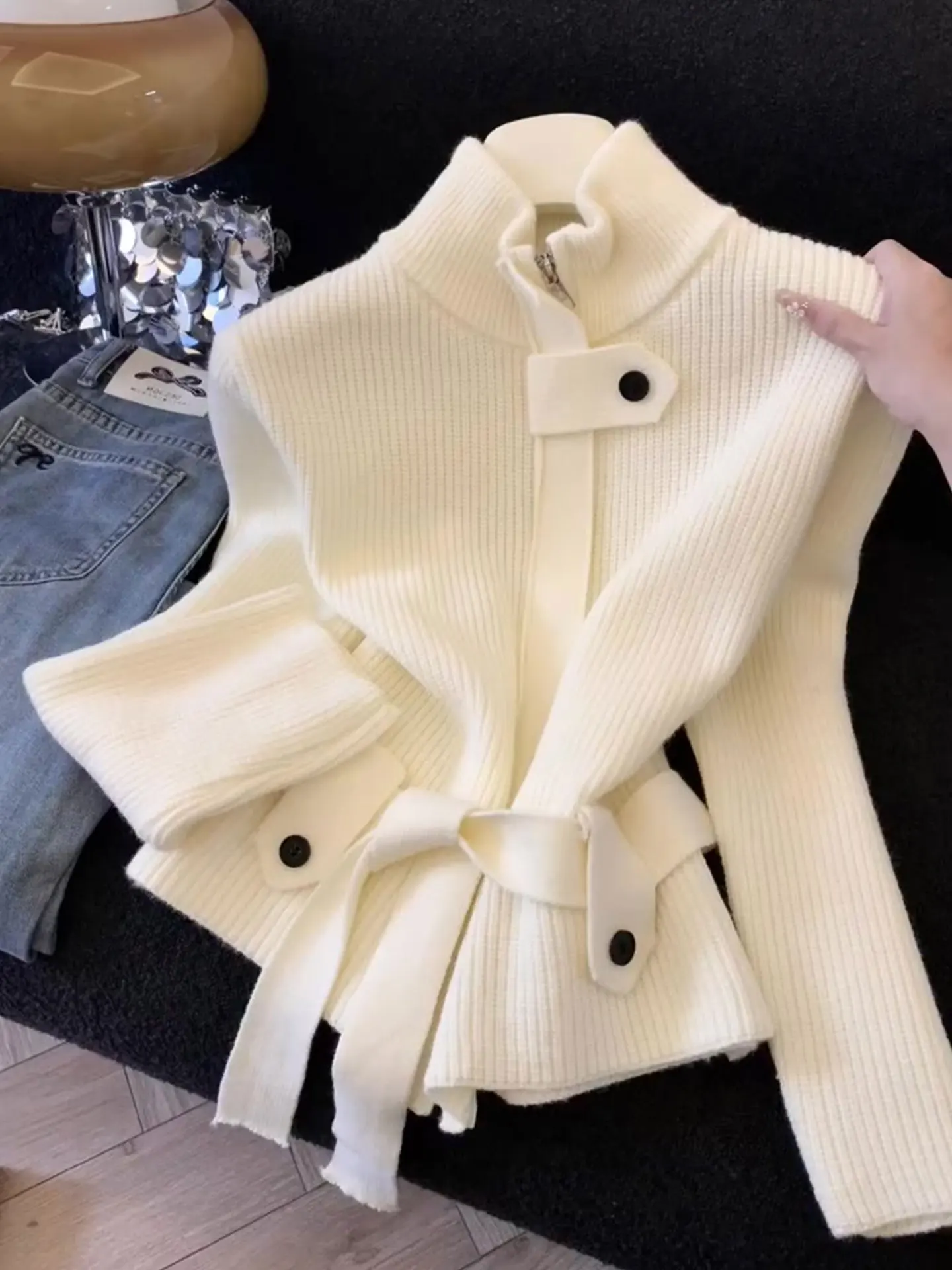 

Мягкий свитер Camere Long Sve Ele, корейский топ для поездок на работу, женский модный зимний вязаный топ, удобный крой