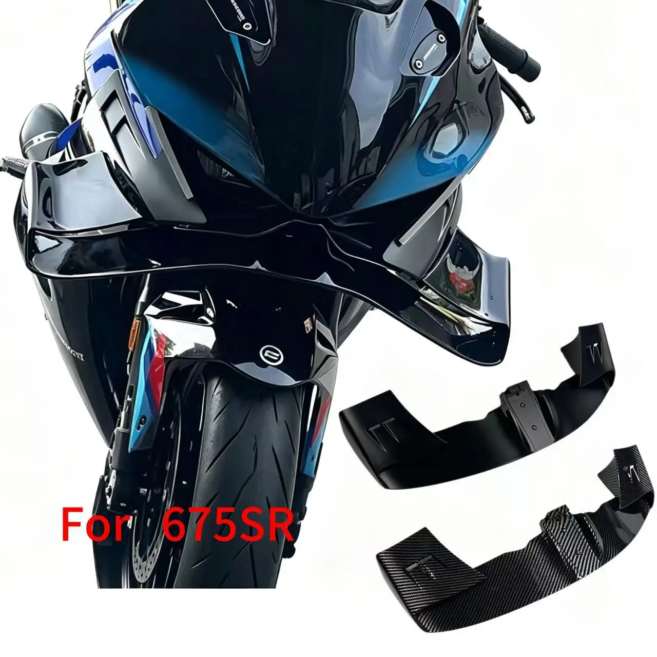 For CFMOTO 675SR Modified Competitive Lower Lip Fixed Wing Large Front Lip Undamaged Straight Upper Side Wing Accessory