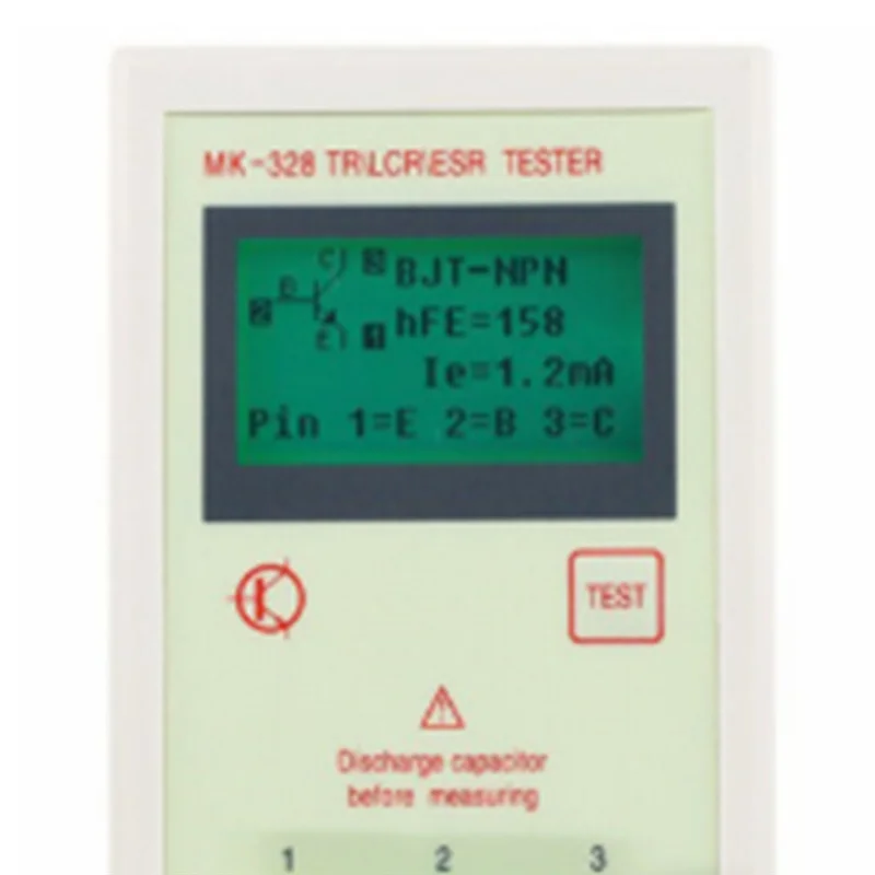 Triode Resistor Capacitor, Transistor Triode Tester, indutância, Capacitância Resistência Medidor, LCR, NPN, PNP, MOS, 328