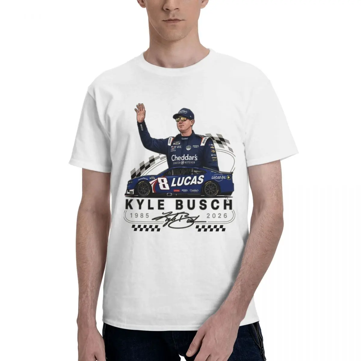 Kyle Busch 18 Racing Rowdy RIP Cute T Shirts Graphic Y2K Pops Tees Men Women T Shirt Clothing