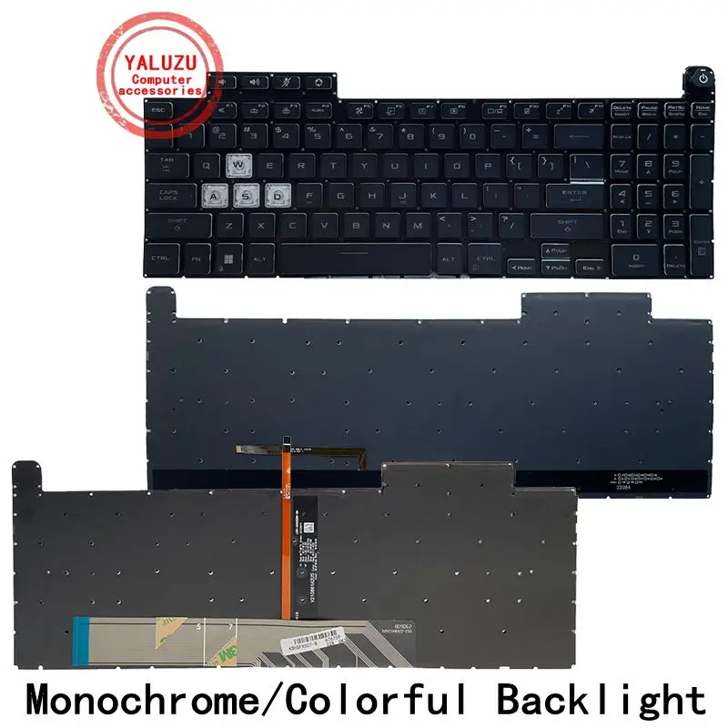 Teclado para Notebook Inglês para Eua Asus Tuf Gaming F15 Fx507 Fx507z c ze zm zr Fx707 Fx517 Fa507 Fa507r Ga507 2023 2023 Ano Novo