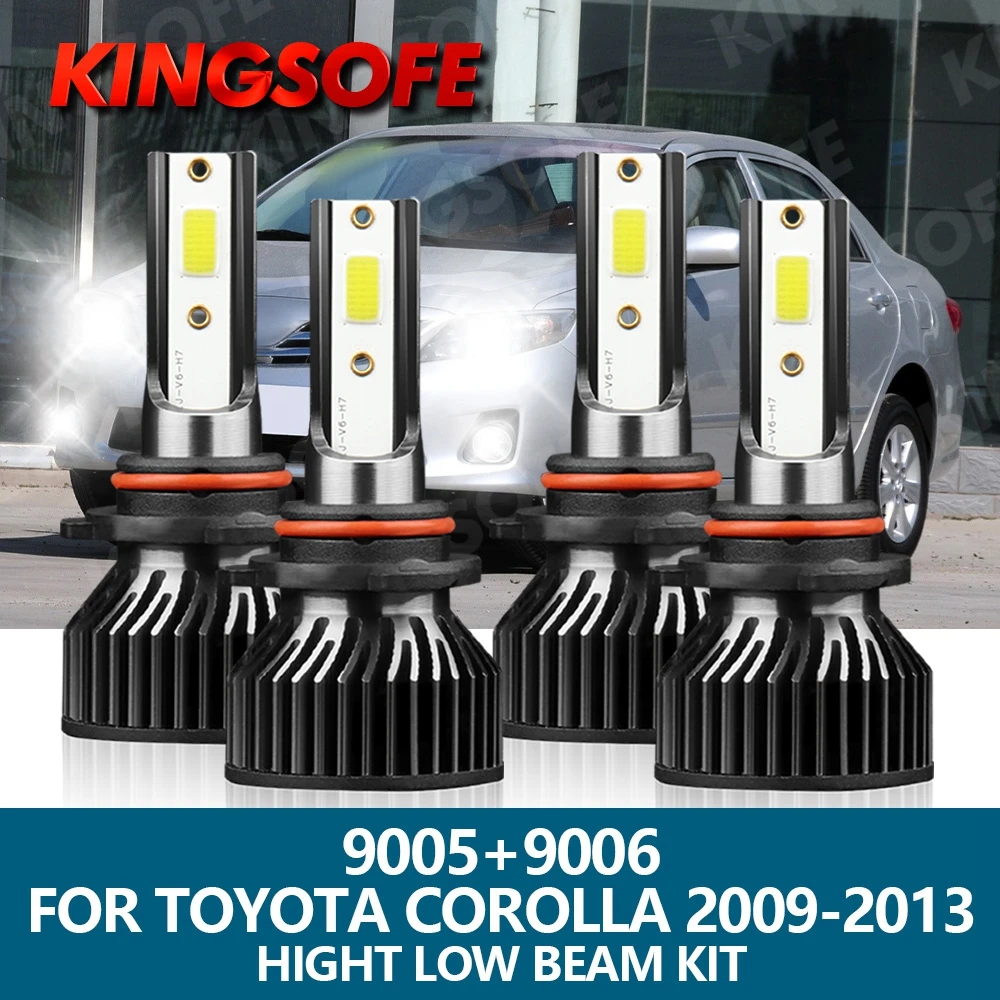 

4X LED Headlight Car Light 9005 HB3 9006 HB4 12000LM 72W 6000K White Hight Low Beam Bulbs Kit For Toyota Corolla 2009-2013