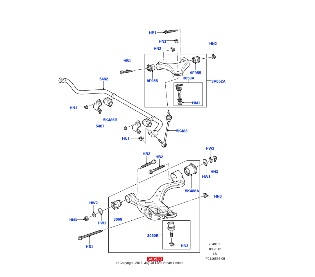 ذراع التحكم السفلي الأمامي مناسب لسيارة لاند روفر رينج روفر سبورت/ديسكفري 3/ديسكفري 4 Lr028249 Lr028245