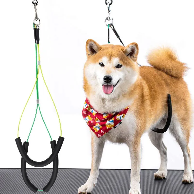 Adjustable Pet Dog Cat Grooming Loop Table Pet Grooming Leash Table Loop D-rings Bathing Strap Traction Belt Dog Collar Harness