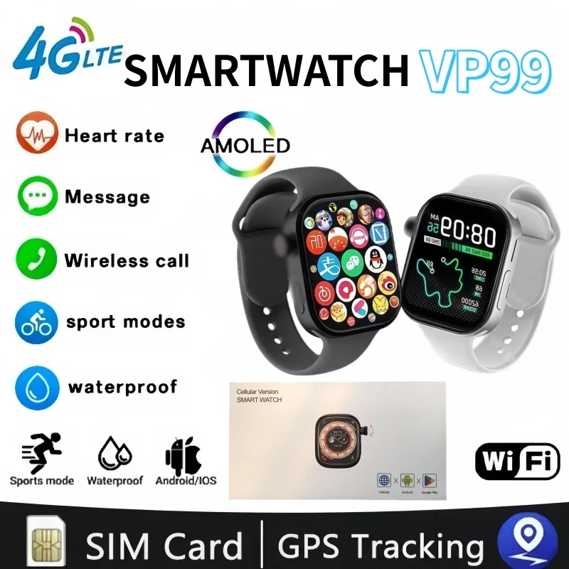 

VP99 New Smart Watch 2.29'' Amoled screen Bluetooth call Color Display Fitness Tracking Smartwatch for Men and Ladies
