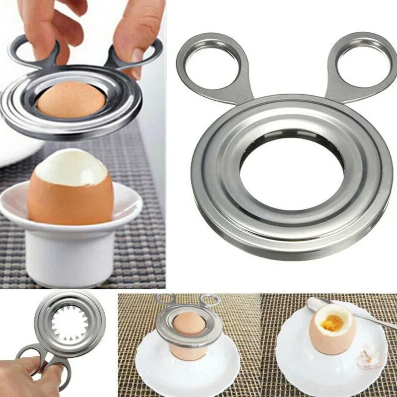 Stainless Steel Egg Topper Cutter Manual Egg Shell Opener Durable and Convenient Egg Opener Cooking Poached Egg Top Cutter Tool