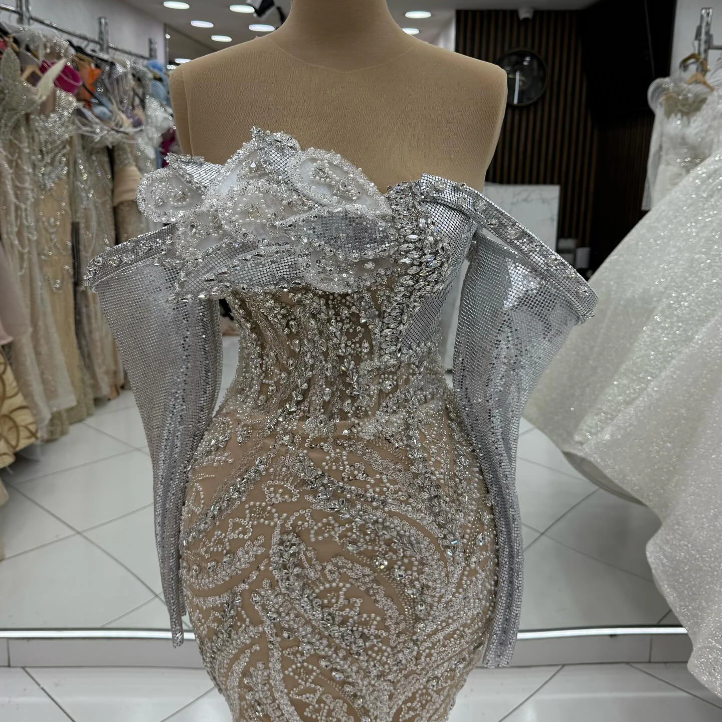 

Aso Ebi Gorgeous Mermaid Gown Dress 3D Flowers Women Celebrity Dress Evening Dresses Customized