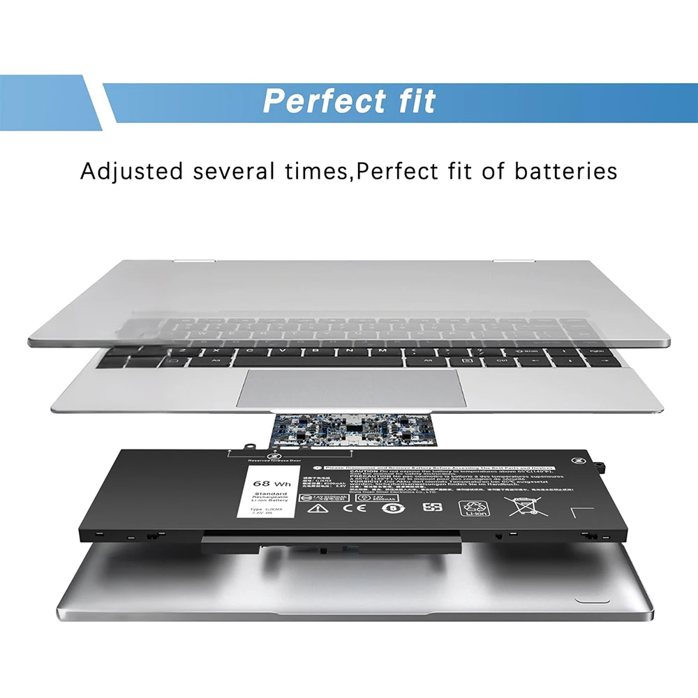 68WH GJKNX Battery for Dell Latitude 5480 5580 5280 5288 5290 5488 5490 5491 5495 5590 5591 E5480 E5580 E5490 Precision 15 3520