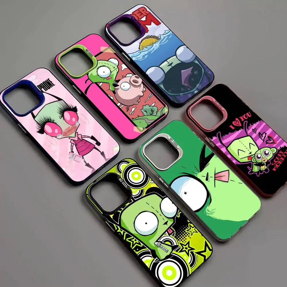 Surreal Comedy I-Invader Z-Zim Phone Case For IPhone 16 15 14 13 12 11 Pro Max 17 Plus Colorful Cover