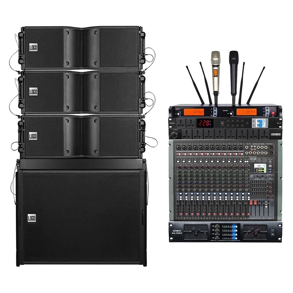 KA210 Professional Line Array Speaker with Dual 10-Inch Neodymium Drivers for Live Stage Club Sound PA System