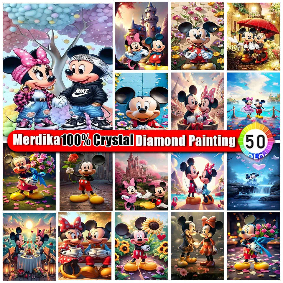 

Zipper Bag 100% Crystal Art 5D Diy Diamond Painting "Disney Mickey Mouse" Diamond Embroidery Cartoon Picture 3D Rhinestone Decor