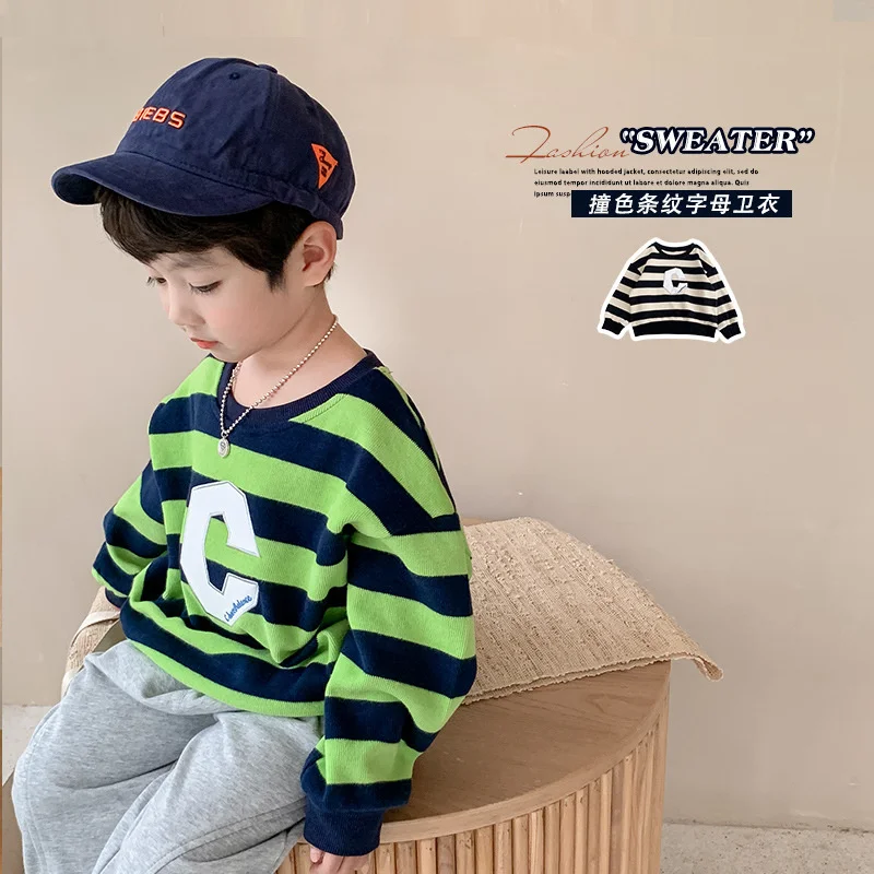 

Boys Hoodies Sweatshirts Jacket Overcoat 2022 New Spring Autumn Top Pullover Tops Cotton School Pullover Baby's Kids Children's